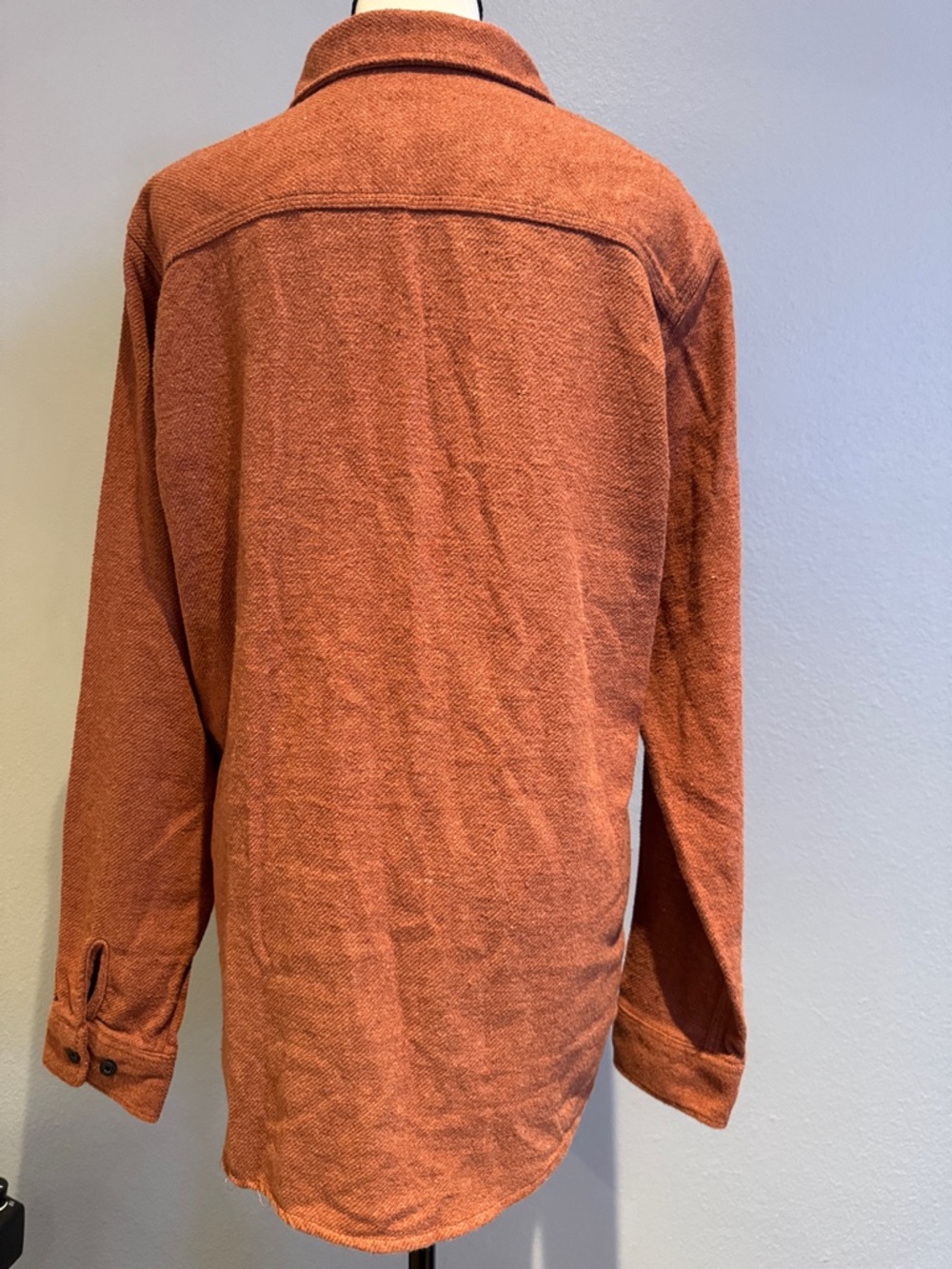 Brixton Rust Orange Button-Front Shacket with Chest Pockets - Picture 9 of 14